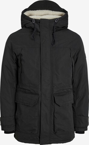 JACK & JONES Winter Parka 'Clip' in Black: front