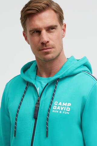 CAMP DAVID Zip-Up Hoodie in Green