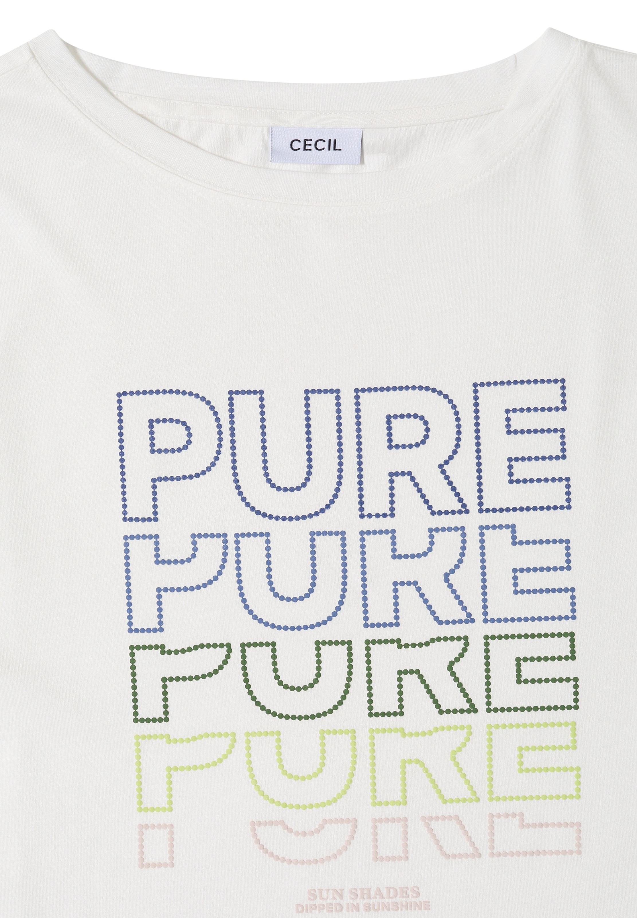 CECIL T-shirt 'Pure' i vit