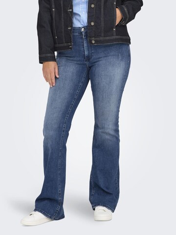 ONLY Carmakoma Flared Jeans in Blauw: voorkant