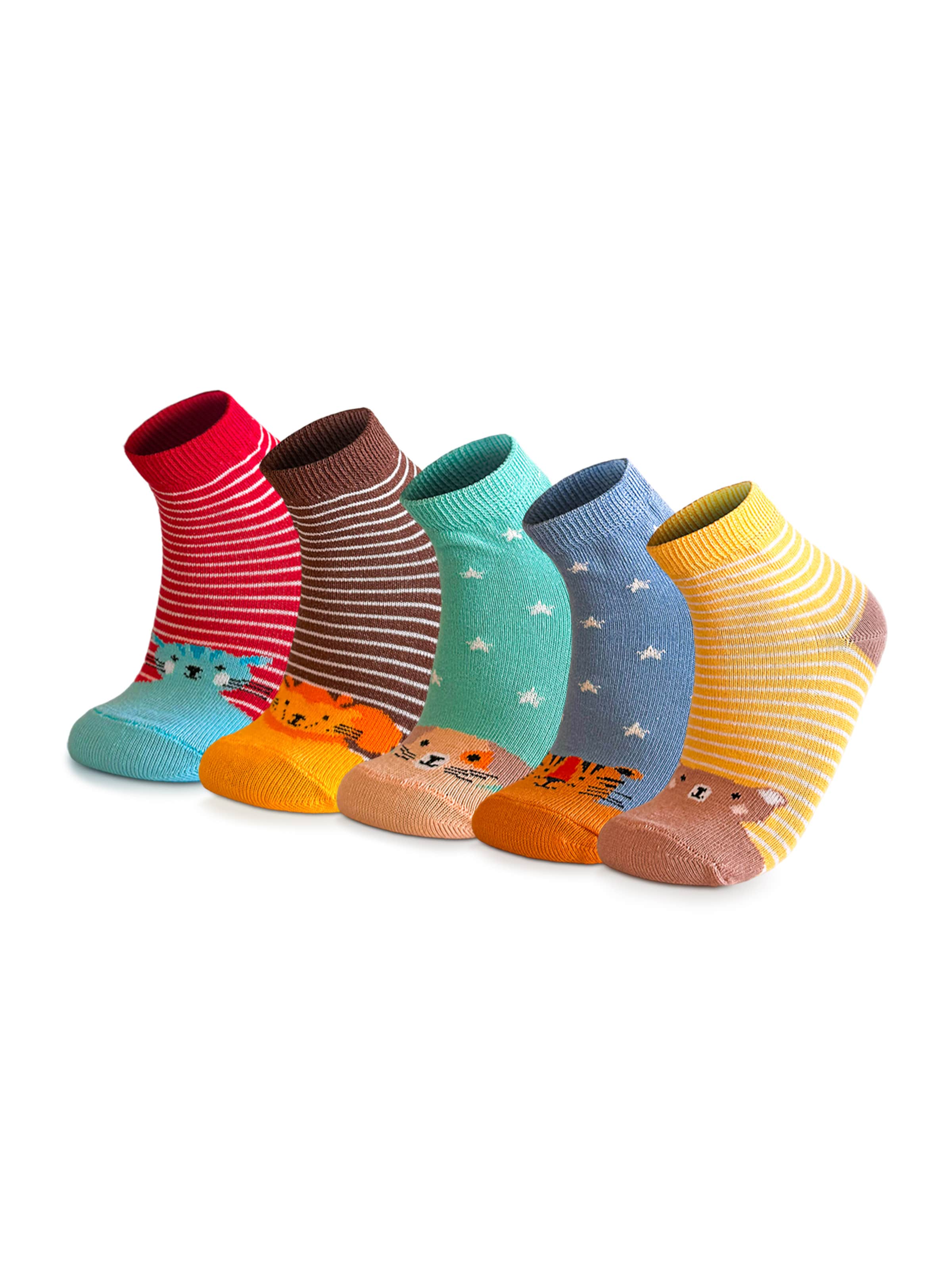 Crea Socks Sokker 'Süße Tiere' i blandingsfarvet: forside