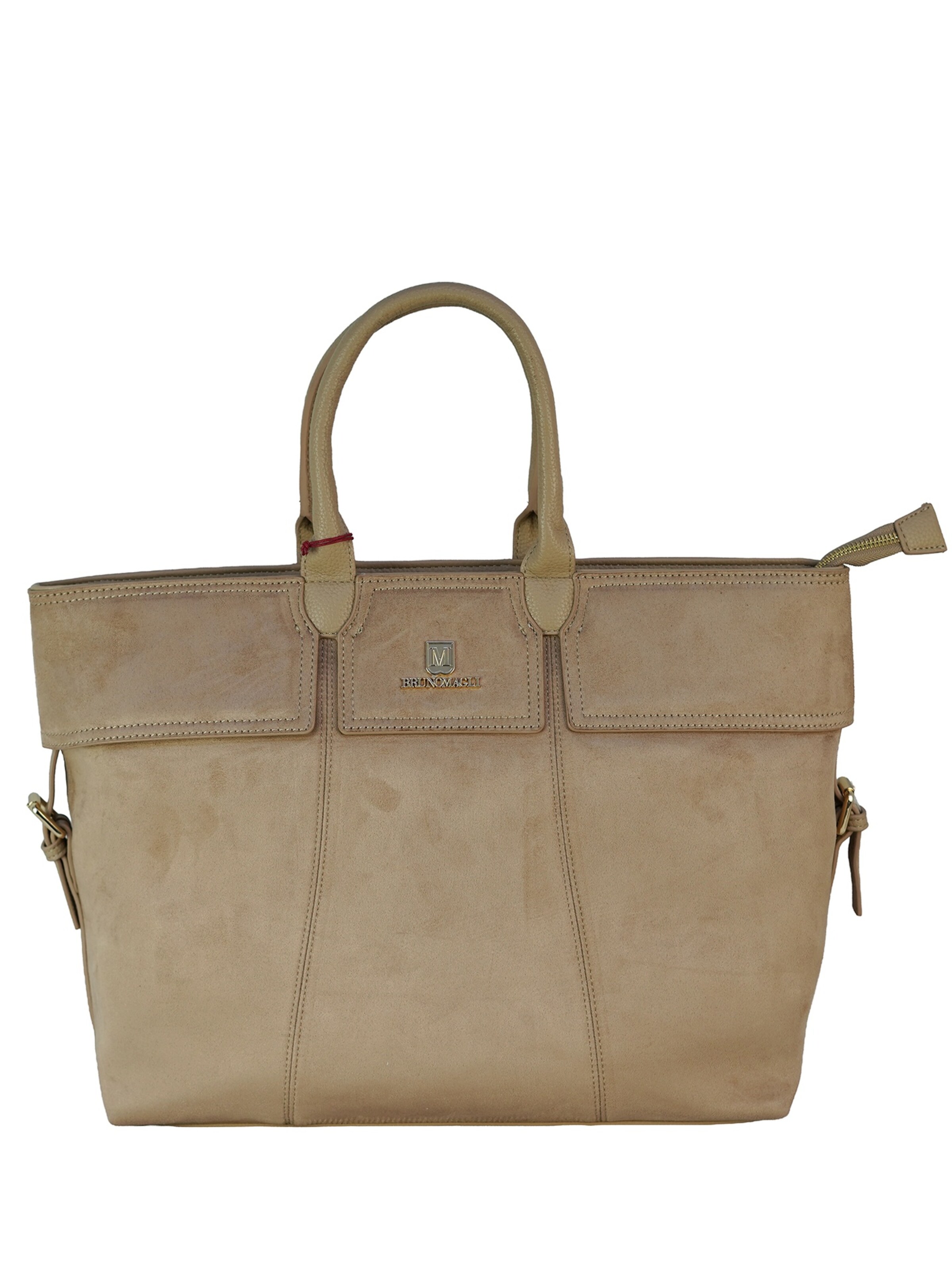 Borsa a mano 'Ecopelle' di Bruno Magli in beige: frontale
