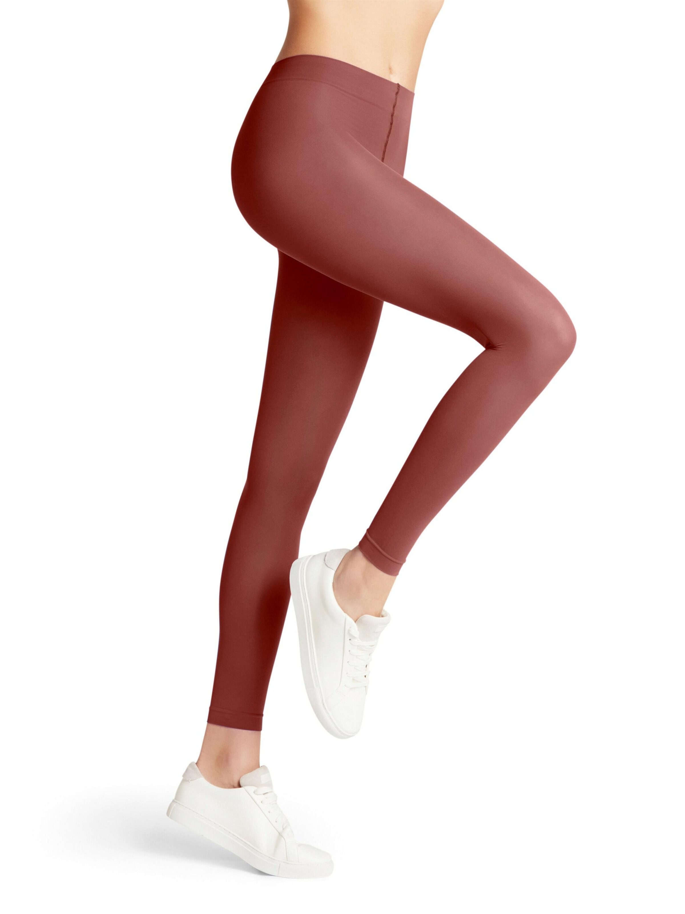 FALKE Skinny Leggings 'Pure Matt' in Red