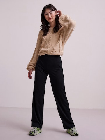 PIECES Wide leg Pants 'Otine' in Black