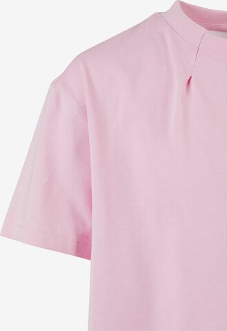 Urban Classics T-Shirt 'Pleat' in Pink