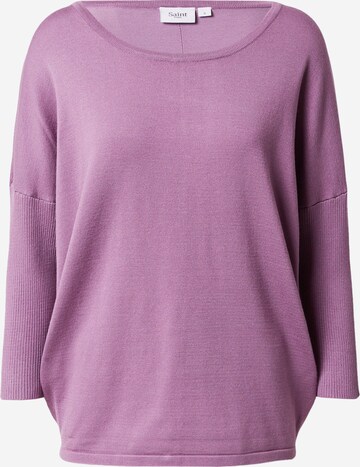 SAINT TROPEZ Sweater 'Mila' in Purple: front