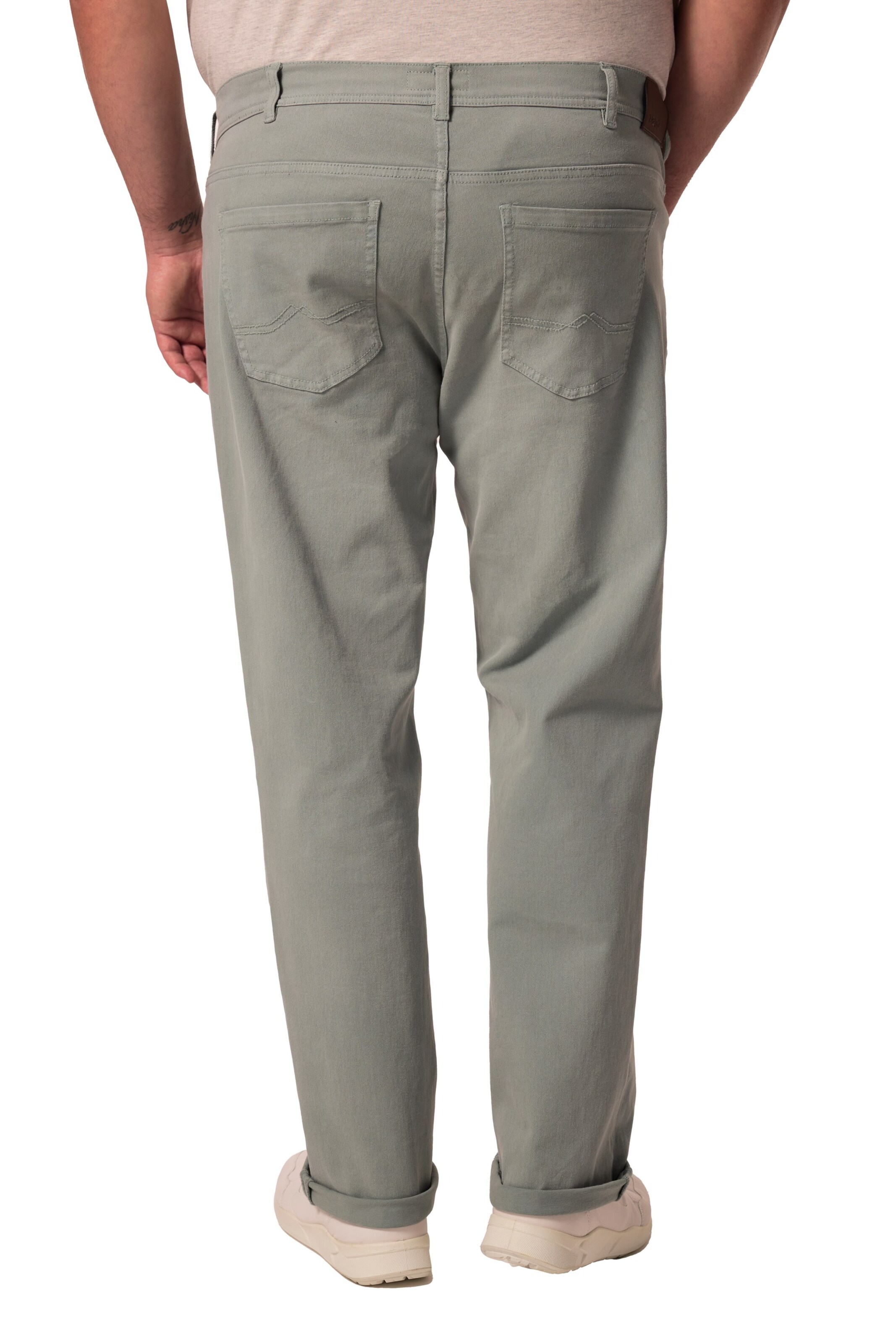 Men Plus Regular Jeans in Green