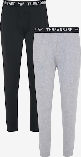 Threadbare Pyjamahose 'Jackie' in grau / schwarz / weiß, Produktansicht