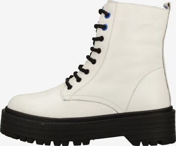 ILC Lace-Up Ankle Boots in White