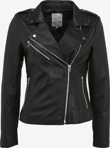 Goosecraft Between-Season Jacket 'Julia Biker' in Black: front