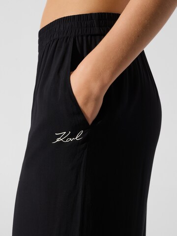 Karl Lagerfeld Широка кройка Панталон в черно
