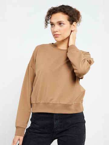 Sweat-shirt 'Sweatshirts' Tommy Life en marron : devant