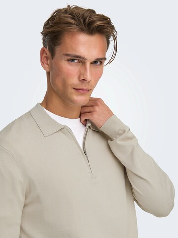 Only & Sons Pullover 'ONSWYLER' in Beige