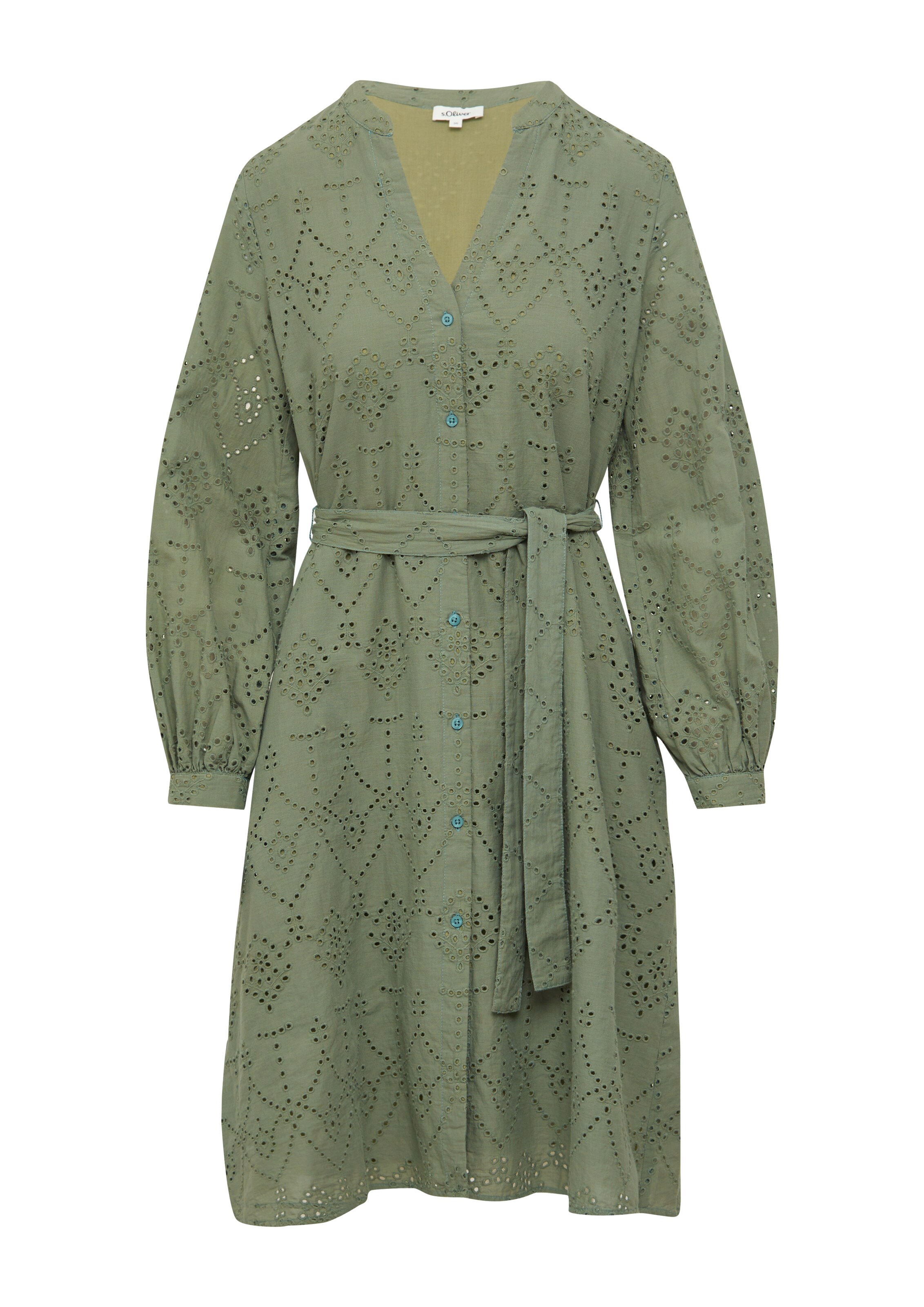 s.Oliver Blusenkleid in Grün: Vorderseite