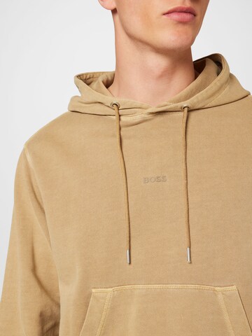 BOSS Collegepaita 'Wefadehoody' värissä beige