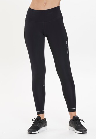 ELITE LAB Skinny Functionele broek 'Run X1' in Zwart: voorkant