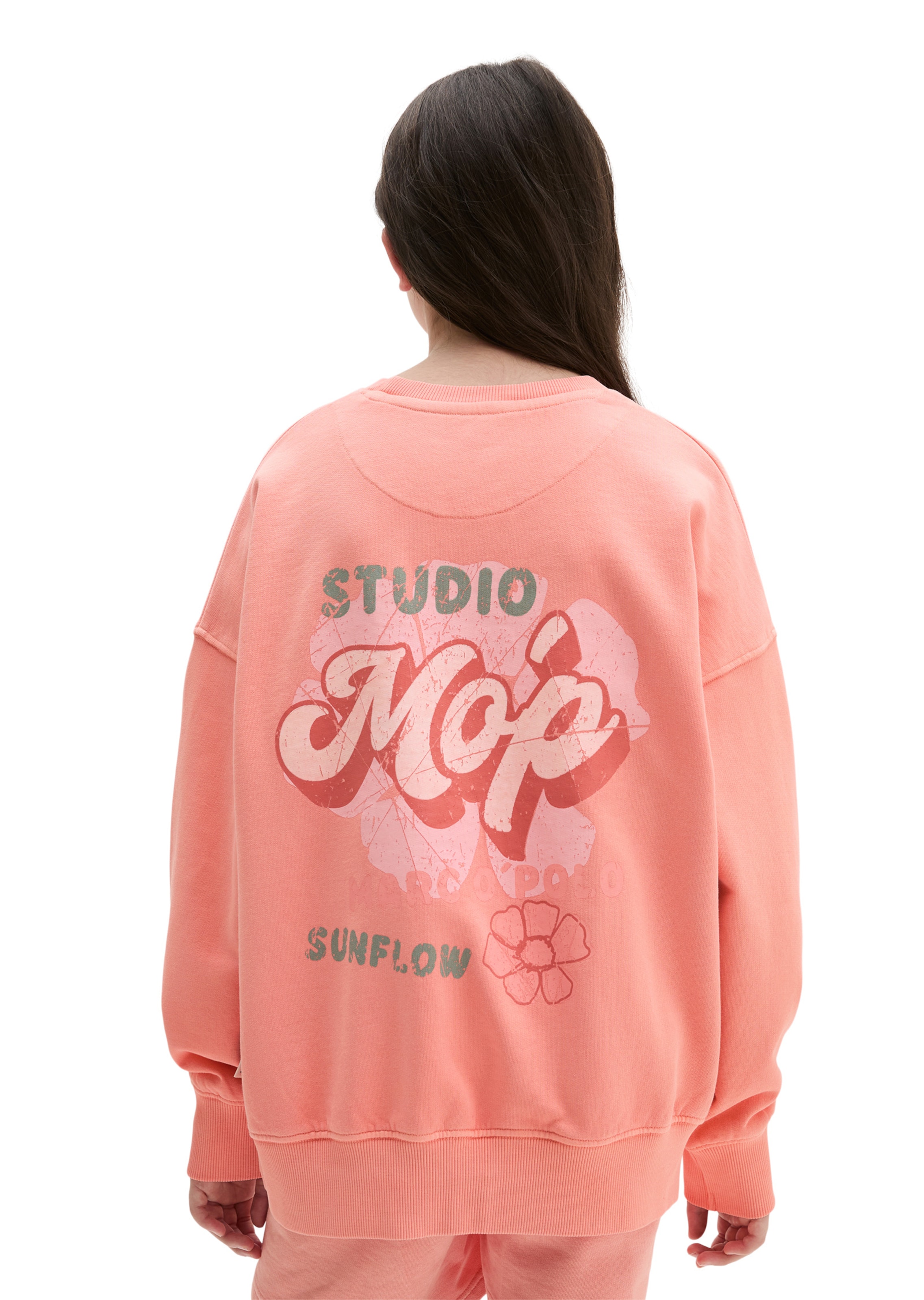 Marc O'Polo Sweatshirt ' mit Logoprint auf beiden Seiten ' in Red