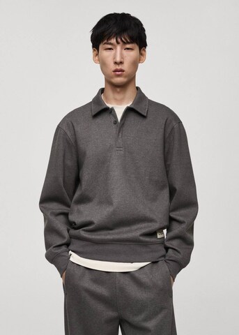 MANGO MAN Sweatshirt 'Labelp' in Grau: Vorderseite