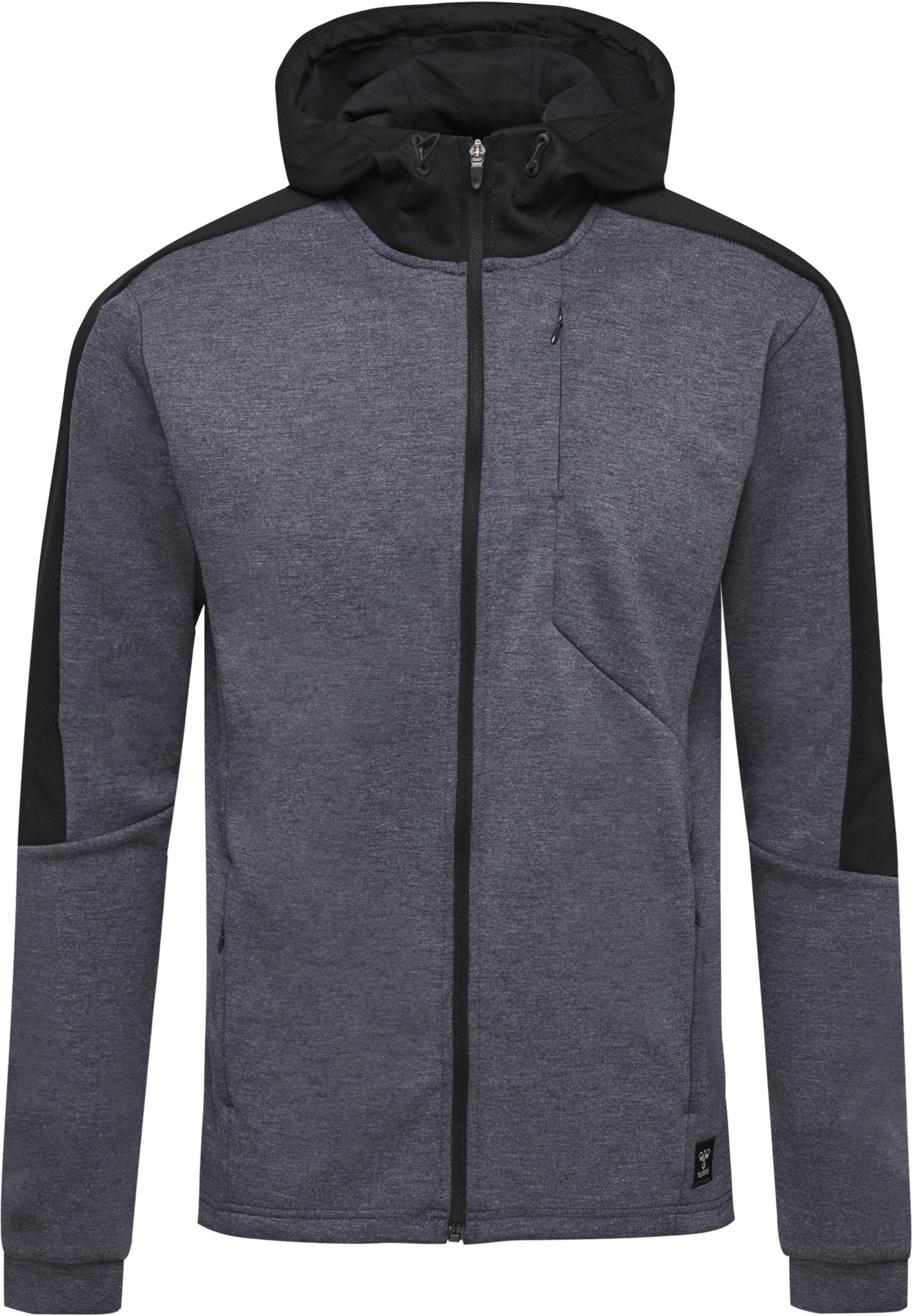 Hummel Спортна жилетка с качулка в синьо: отпред