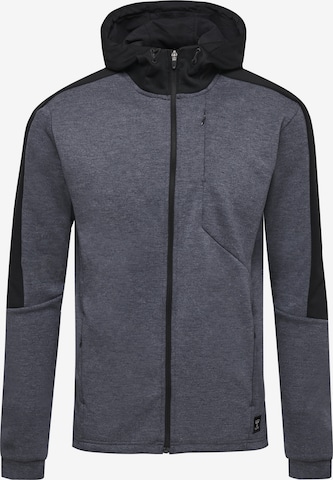 Hummel Athletic Zip-Up Hoodie in Blue: front