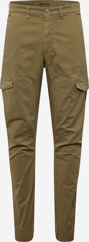 GUESS Tapered Cargo Pants 'New Kombat' in Green: front
