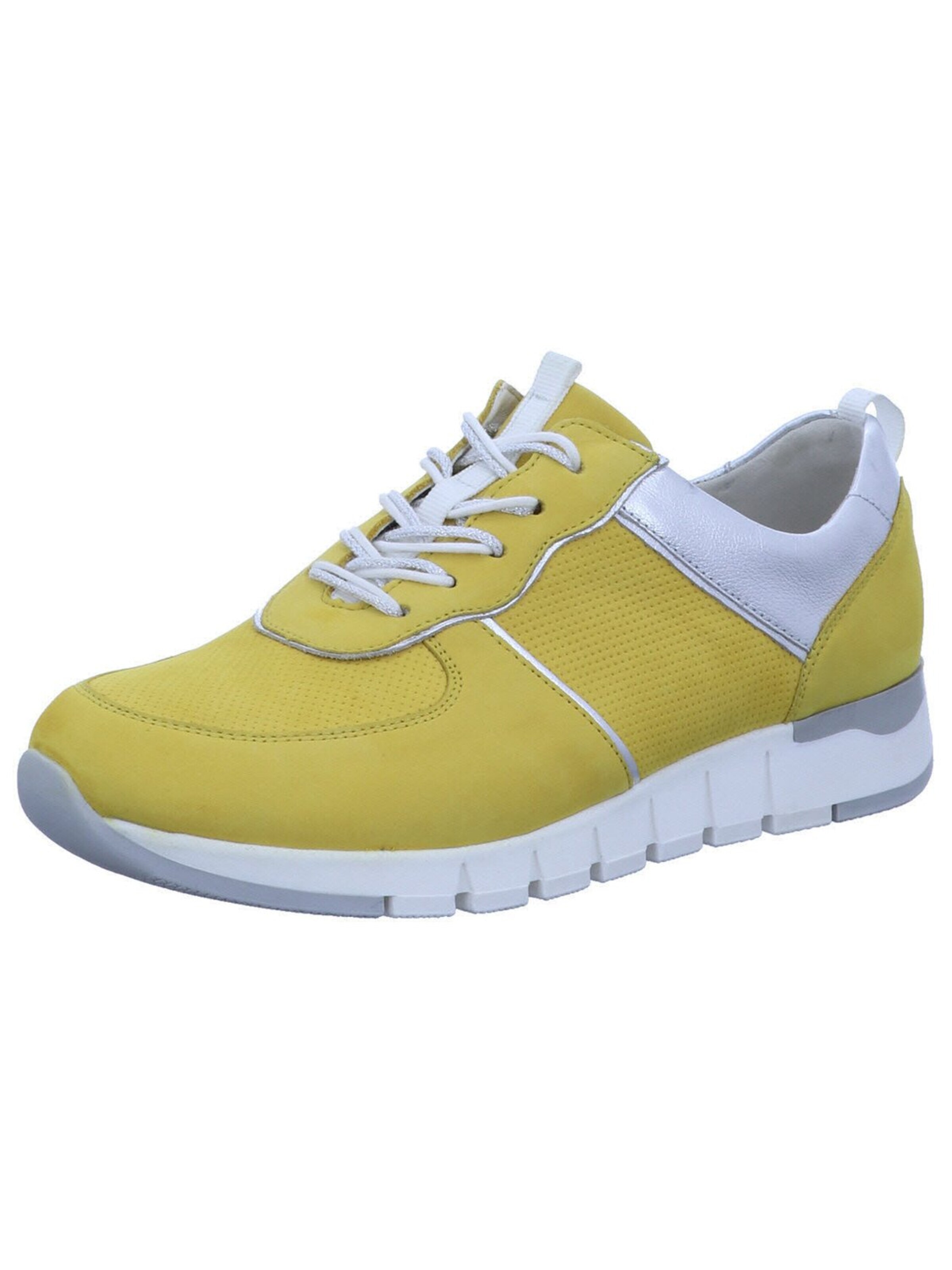 WALDLÄUFER - Calzado deportivo con cordones 'Sneaker Damen 908003-802/209 209 Leder-Mix in gelb' en amarillo: frente