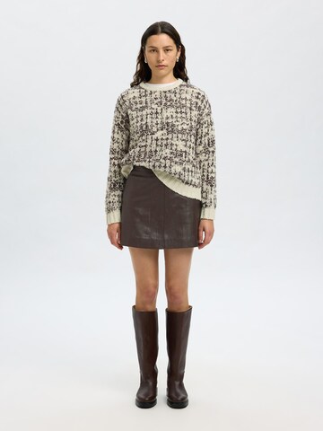 Jupe SELECTED en marron