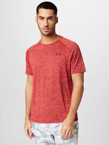 raudona UNDER ARMOUR Standartinis modelis Sportiniai marškinėliai 'Tech 2.0': priekis