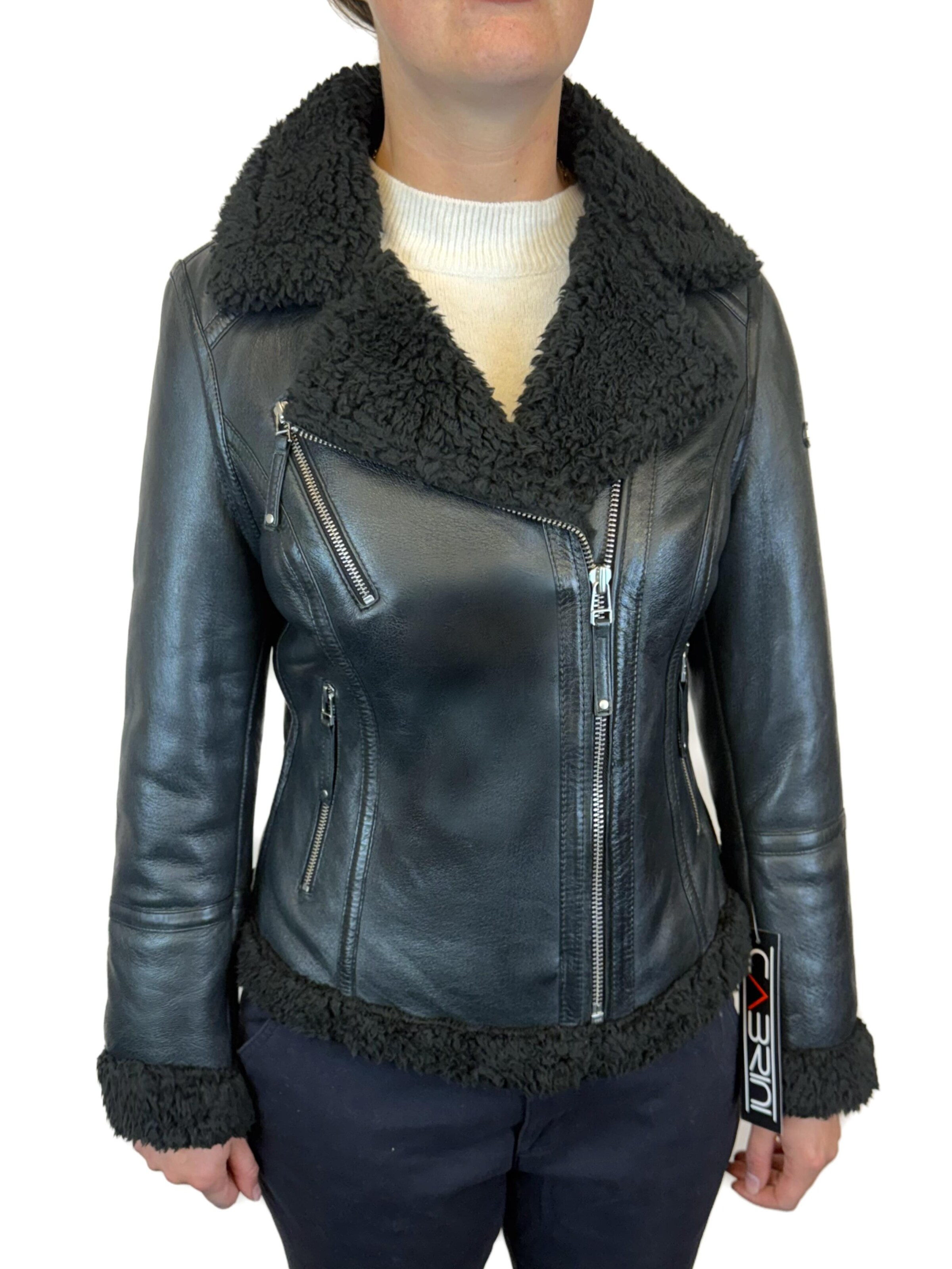 Veste d’hiver 'Terry' CABRINI en noir : devant