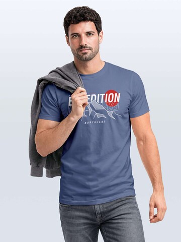 Neverless Shirt 'Expedition Northlane' in Blue
