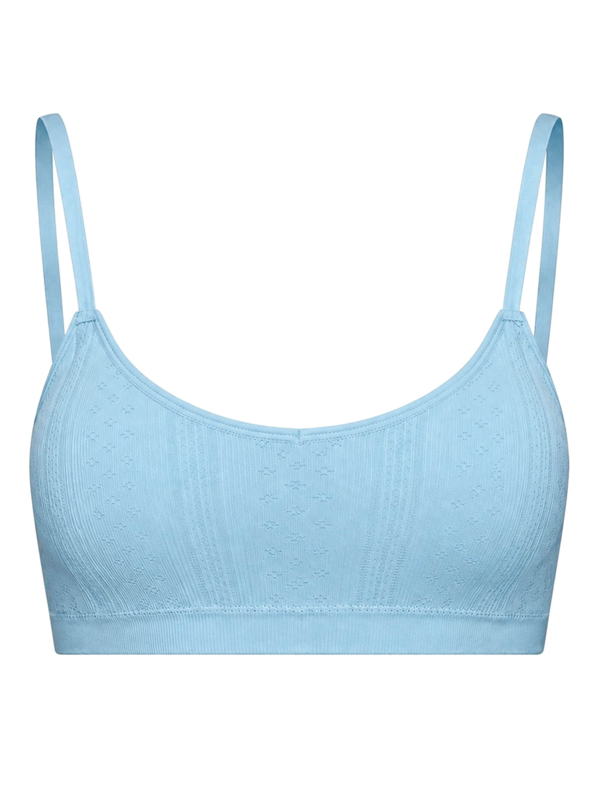 cfab Bustier BH 'Jacquard Bralette' in Blauw: voorkant