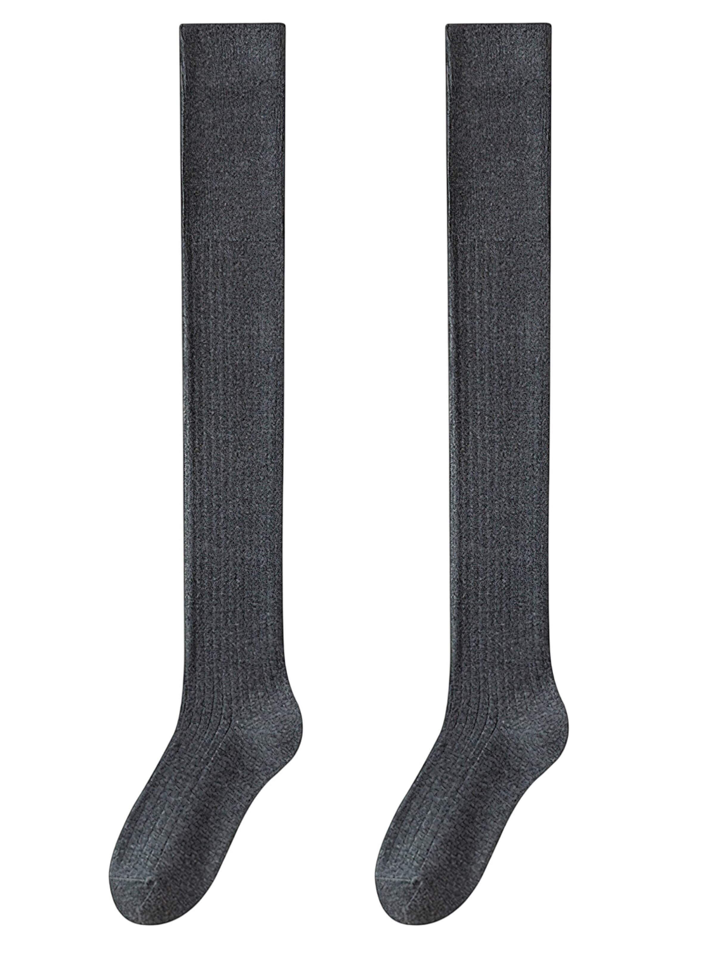 Magicshe Over the Knee Socks in Grey: front