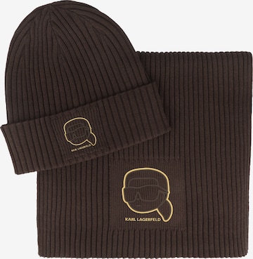 Karl Lagerfeld - Gorra en marrón: frente