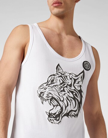 T-Shirt 'Tiger' Plein Sport en blanc