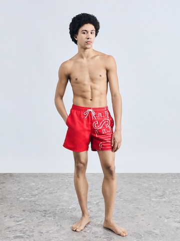DIESEL Плавательные шорты 'SOCCER-41-D-CORE' в Красный