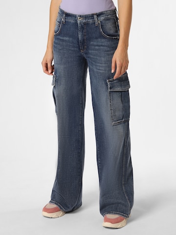 Cambio Loose fit Cargo Jeans 'Aimee' in Blue: front