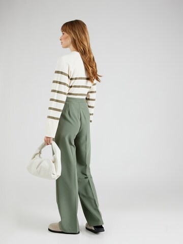 VILA Wide leg Trousers with creases in Green