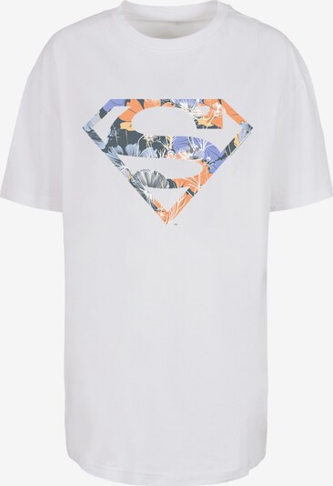 F4NT4STIC Shirt 'Superman Floral Logo Blumen' in weiß, Produktansicht