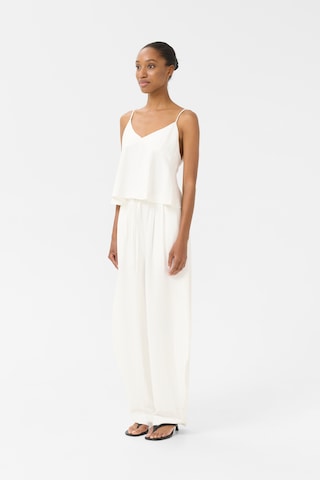 Gestuz Wide leg Trousers 'GZCamila' in White