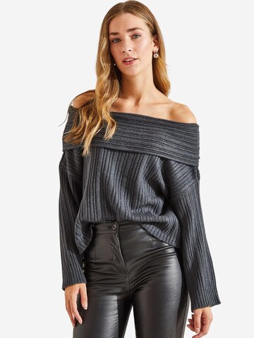 Bianco Lucci Pulover 'Pullover' | siva barva: sprednja stran