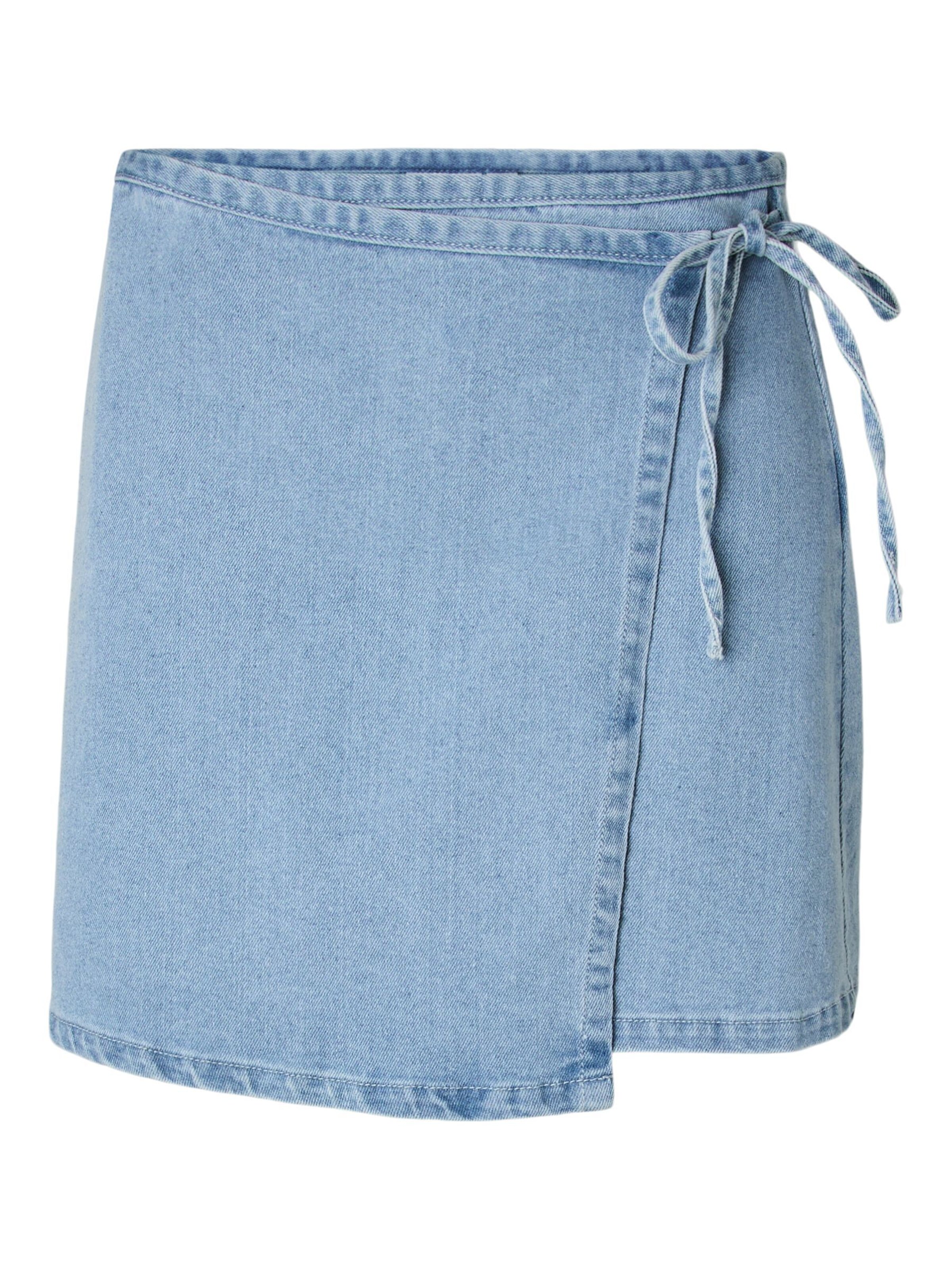 PIECES Nederdel 'PCFLora' i blå: forside