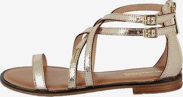 Les Tropéziennes Sandal 'Harco-Ledersandalen' in Gold: front