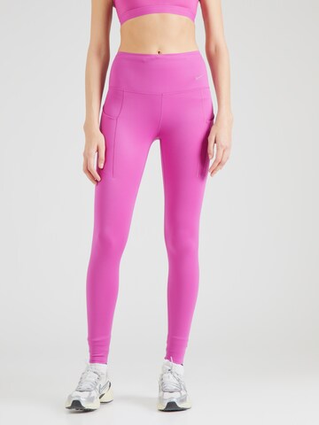 NIKE Skinny Παντελόνι φόρμας σε ροζ: μπροστά