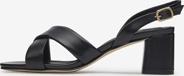 LOTTUSSE Sandals 'Pala' in Black: front