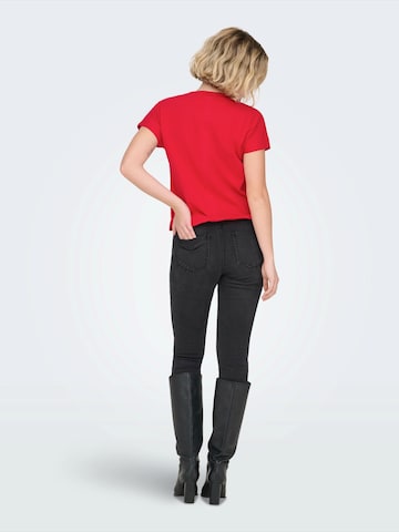 raudona ONLY Marškinėliai 'ONLERICA'