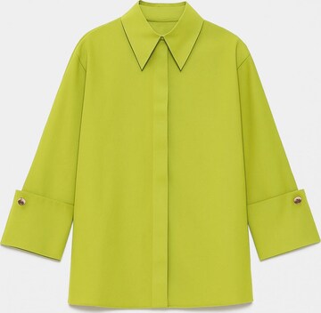 Touché Privé - Camiseta 'Poplin Shirt With Wide Cuff' en verde: frente
