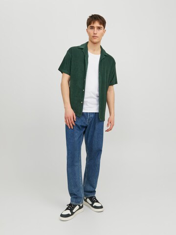 JACK & JONES Comfort Fit Hemd 'Terry' in Grün