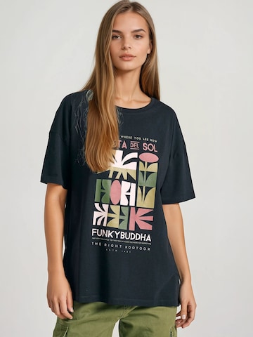 Funky Buddha Tričko – černá: přední strana