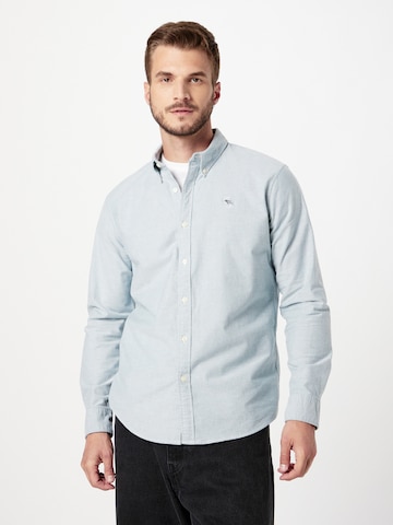 Coupe regular Chemise 'OXFORD' Abercrombie & Fitch en bleu : devant