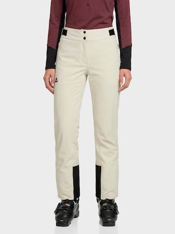 Regular Pantalon outdoor Schöffel en beige : devant